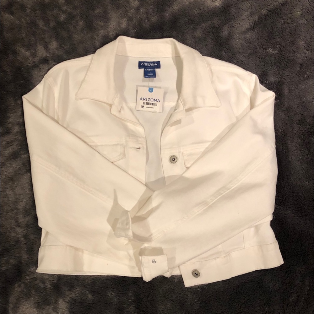 White jean jacket